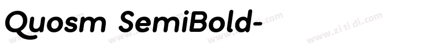 Quosm SemiBold字体转换